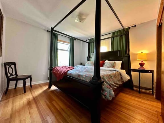 South Park Stay with King Bed and Blackout Shades.